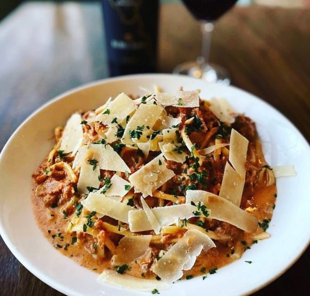 wine and pasta Wednesday date night deal